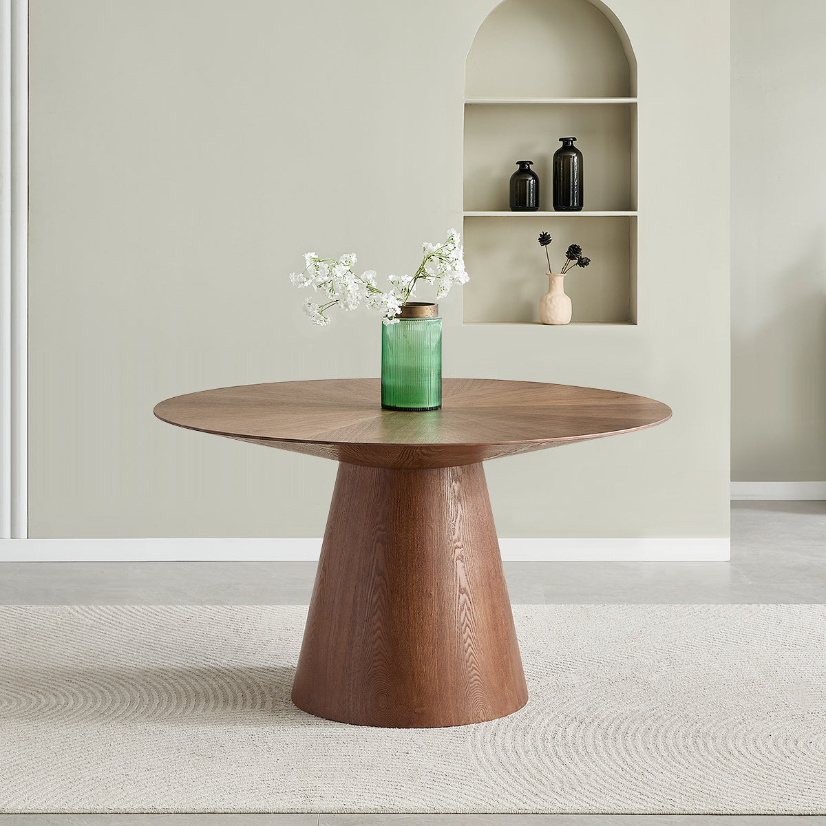 Vanto 120cm Round Walnut Dining Table