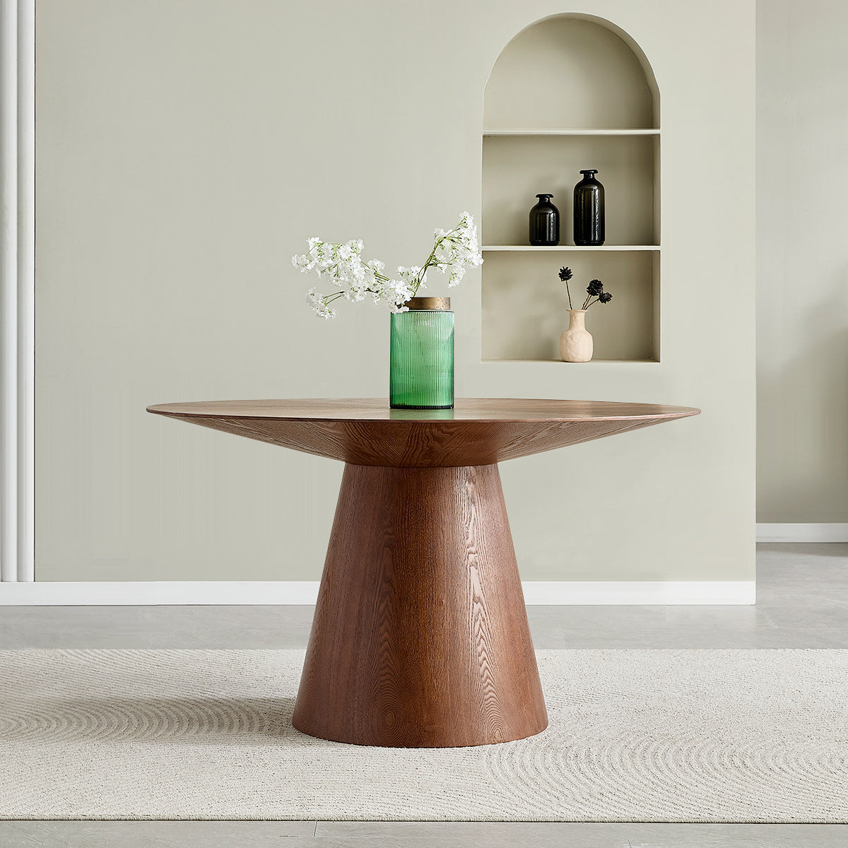 Vanto 120cm Round Walnut Dining Table