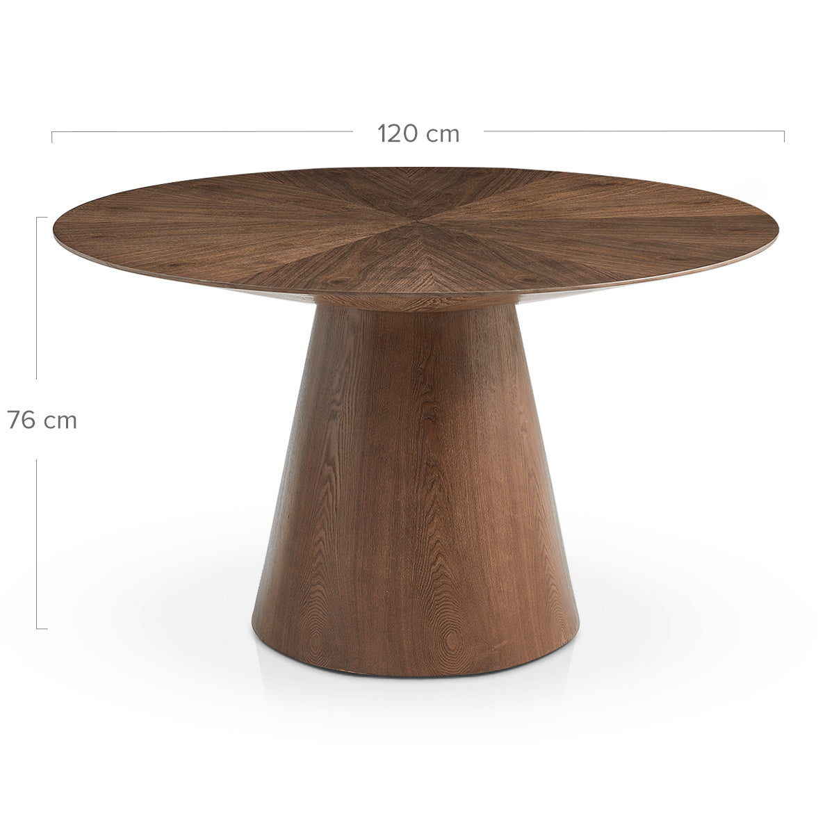 Vanto 120cm Round Walnut Dining Table