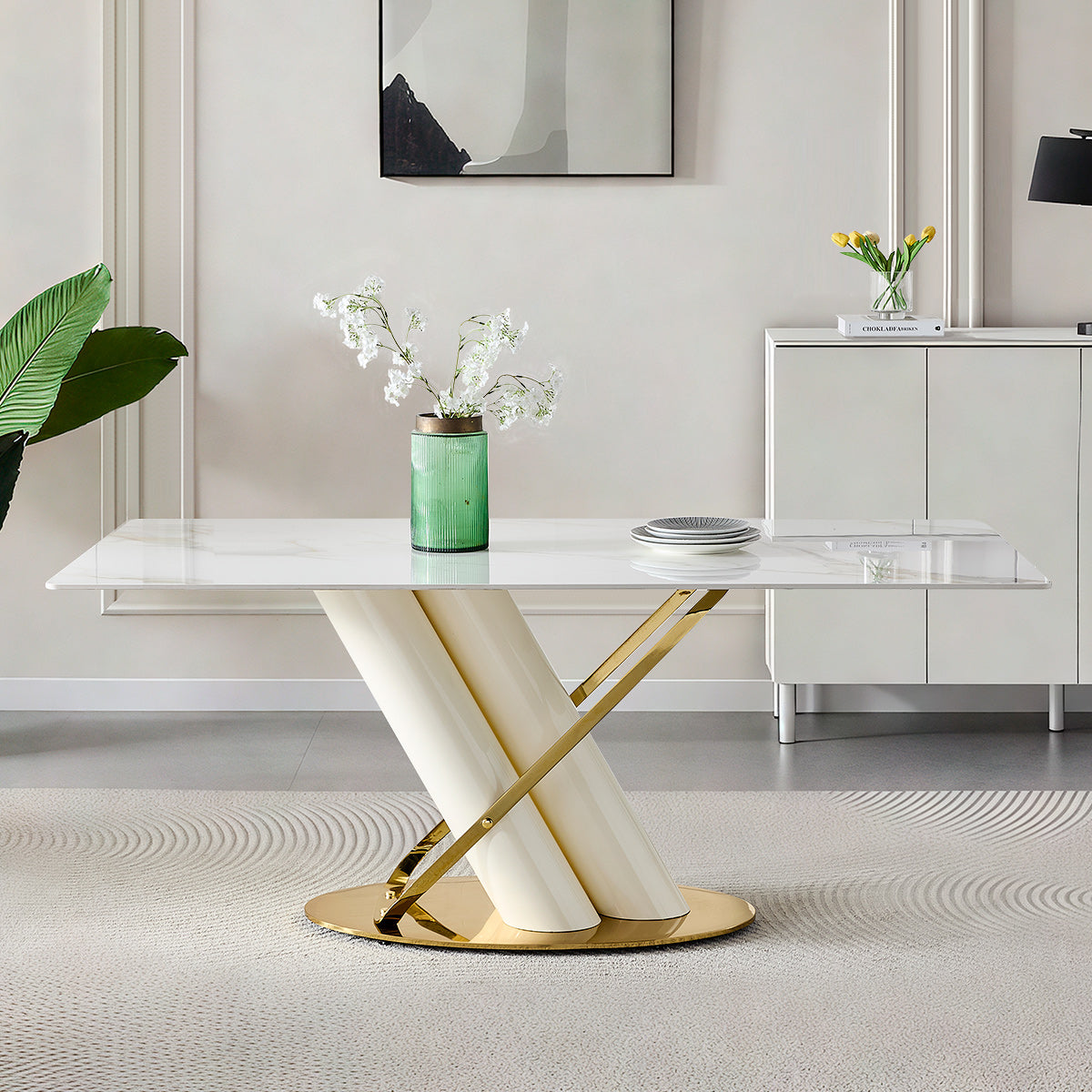 Orla 180cm Gold Dining Table