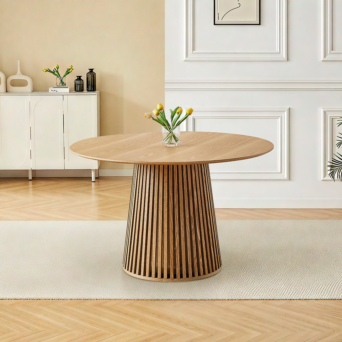 Cuba 120cm Round Dining Table Oak