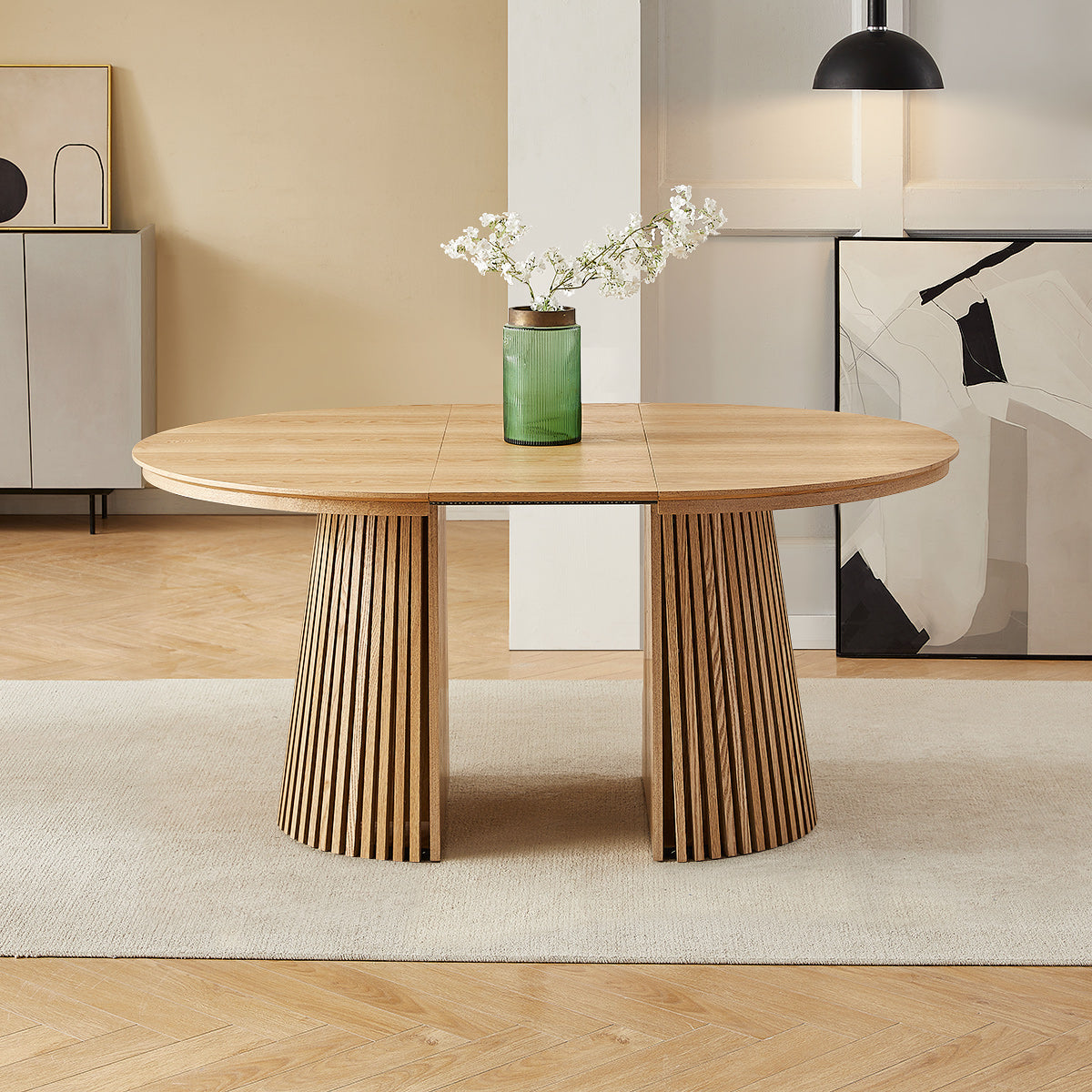 Loma Extending Oval Dining Table Oak
