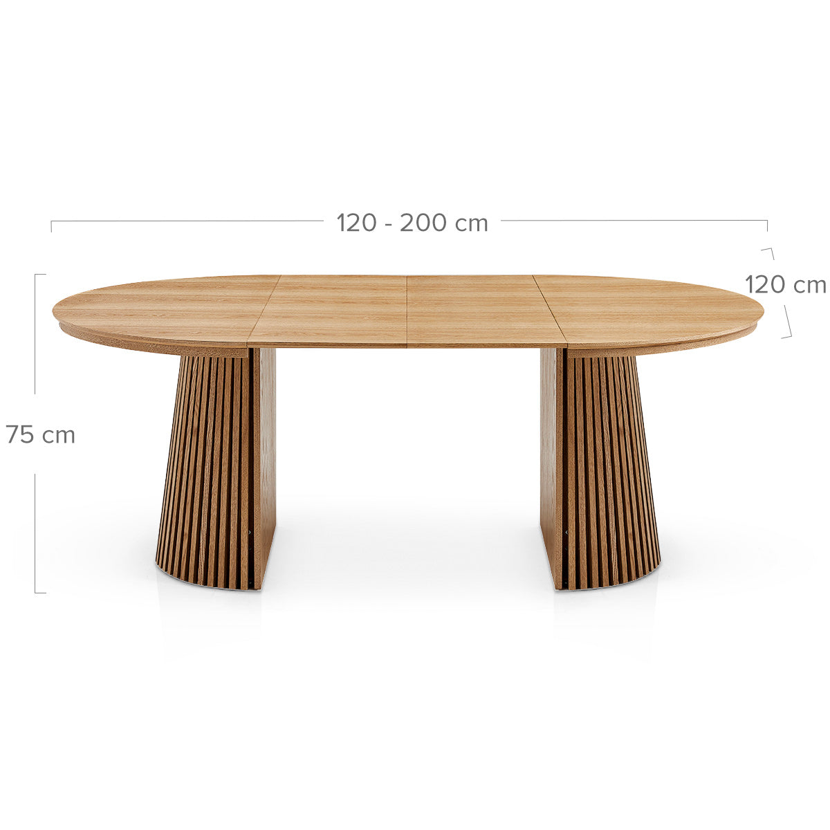 Loma Extending Oval Dining Table Oak