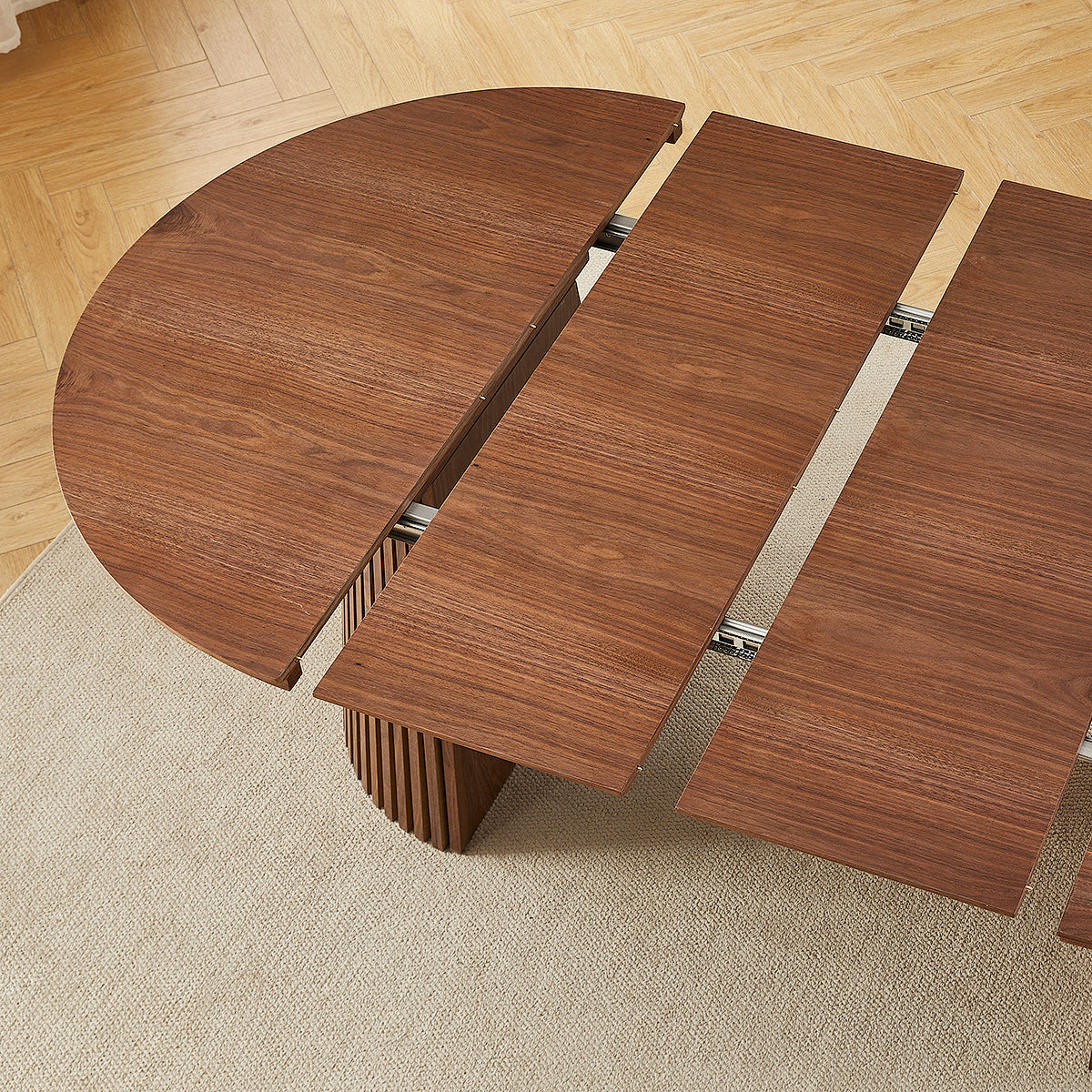 Loma Extending Oval Dining Table Walnut