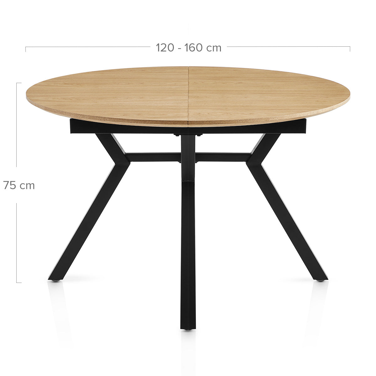 Cleo Extending Oval Dining Table Oak