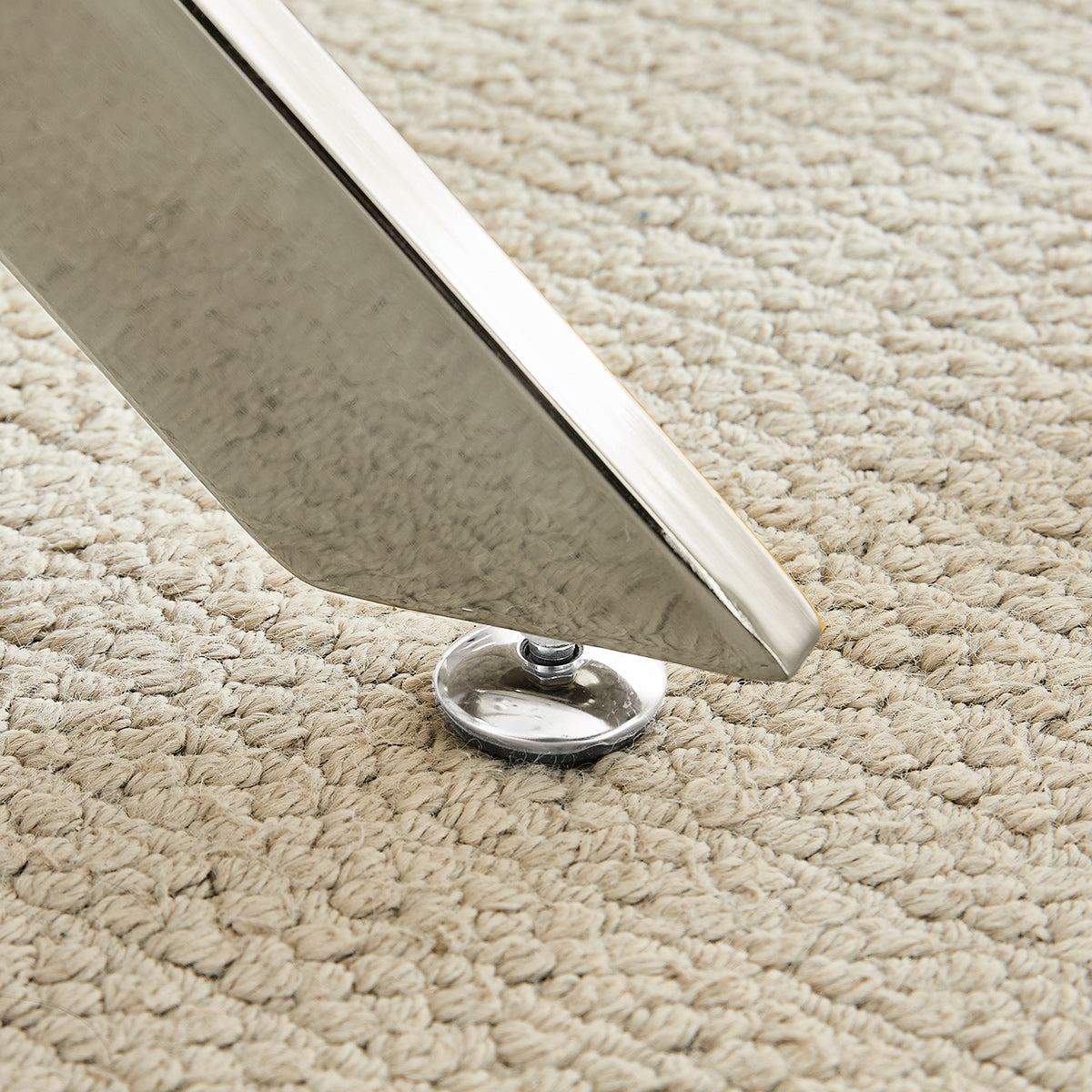 Echo 100cm Chrome Dining Table Glass