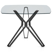 Deco 100cm Black Dining Table Glass