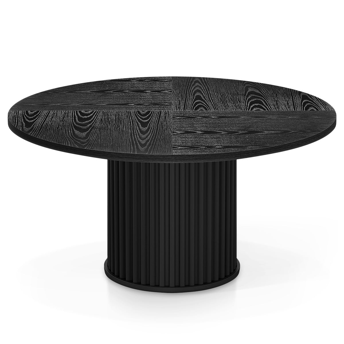 Tiber 120cm Round Wooden Dining Table Black