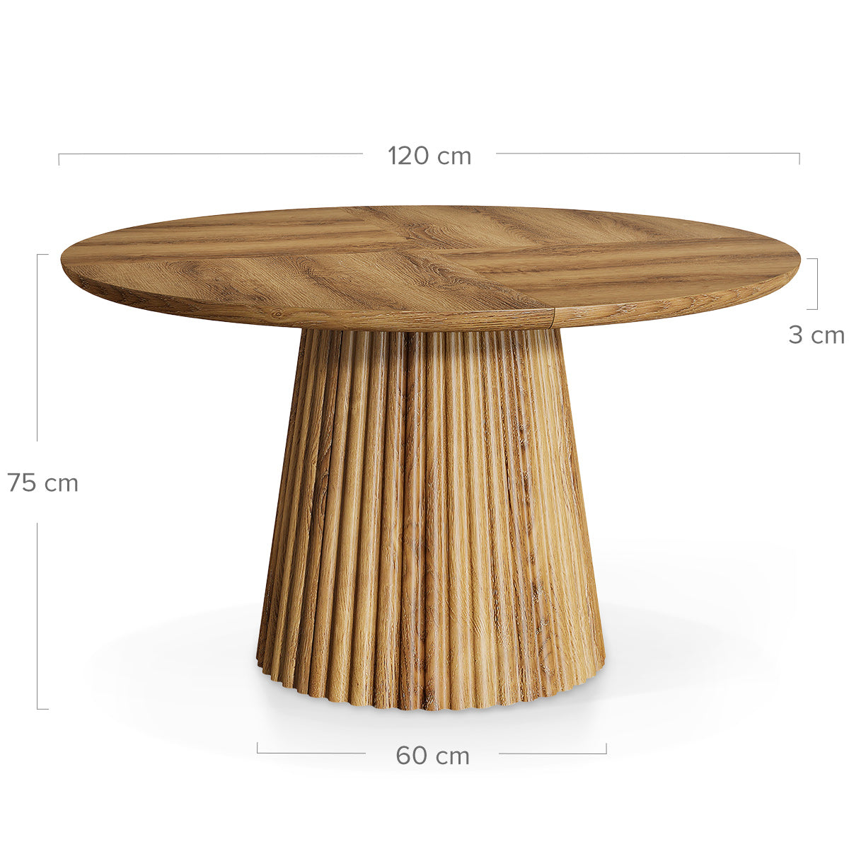 Tamar 120cm Round Dining Table Oak