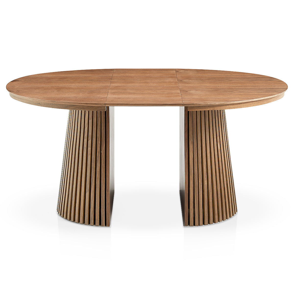 Loma 120-200cm Extending Oval Dining Table Light Walnut