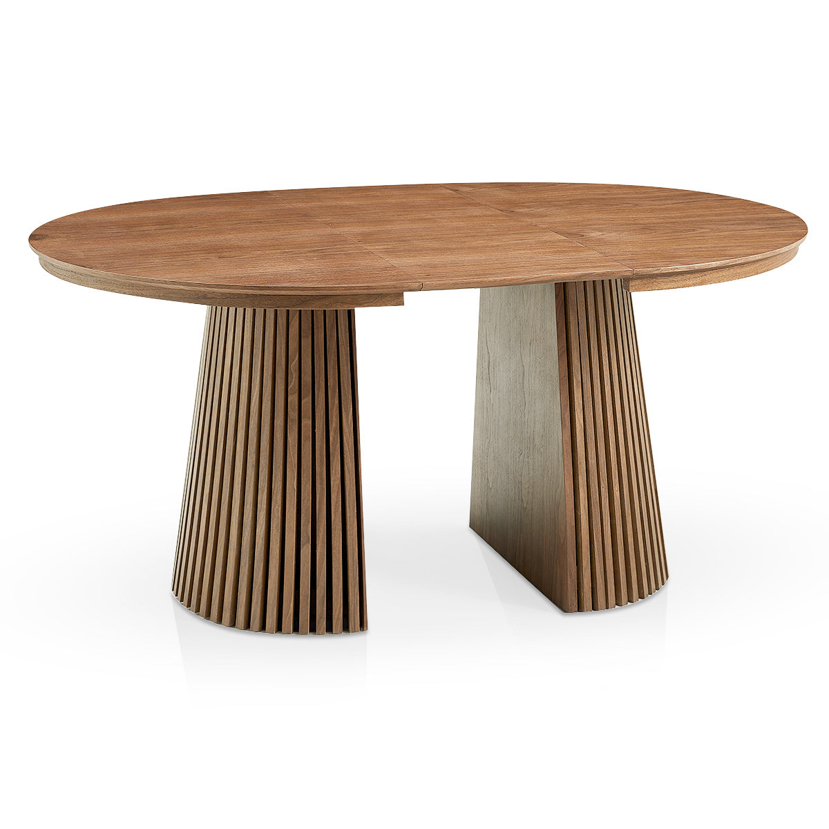 Loma 120-200cm Extending Oval Dining Table Light Walnut