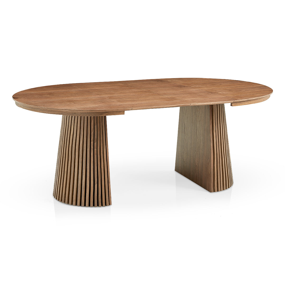 Loma 120-200cm Extending Oval Dining Table Light Walnut