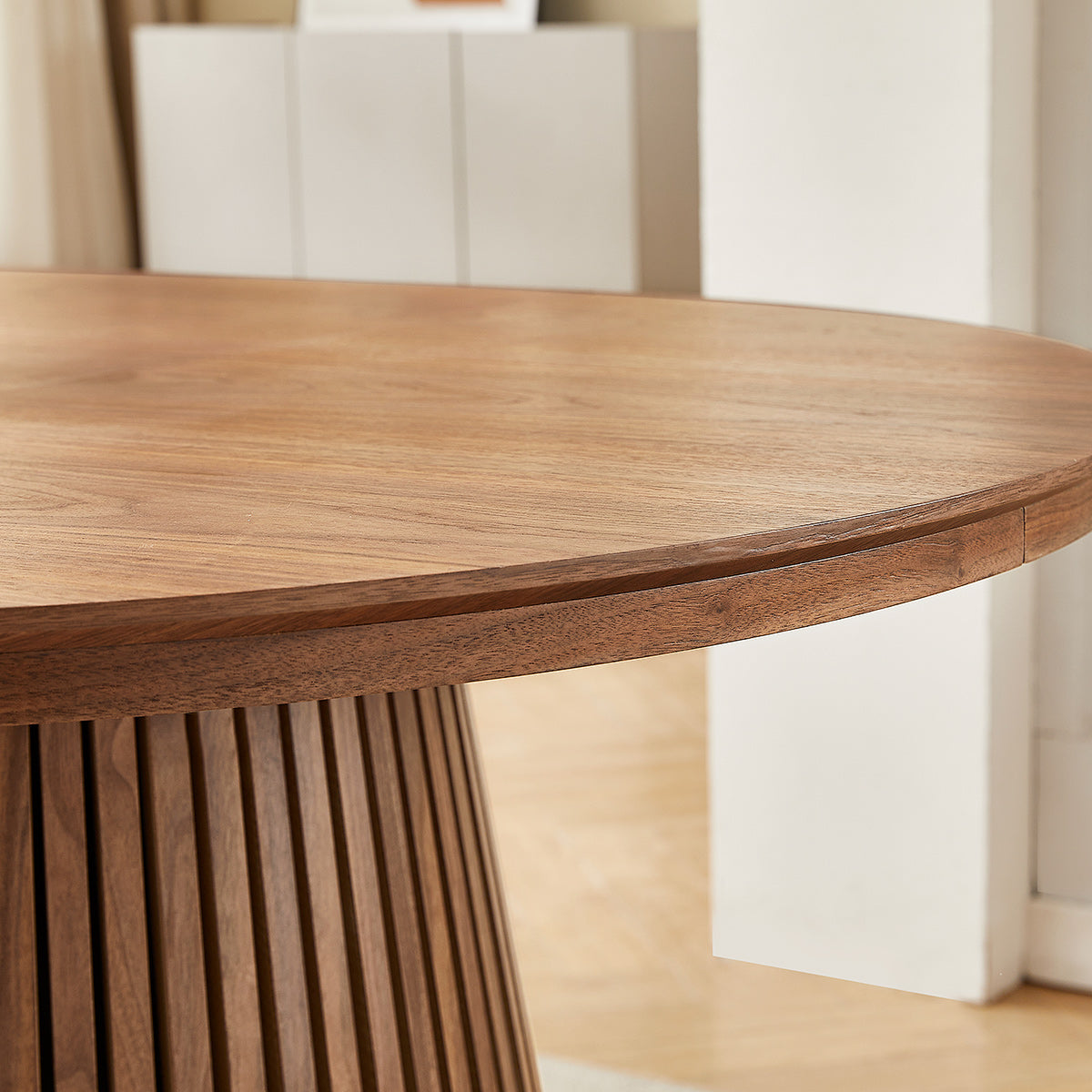 Loma 120-200cm Extending Oval Dining Table Light Walnut