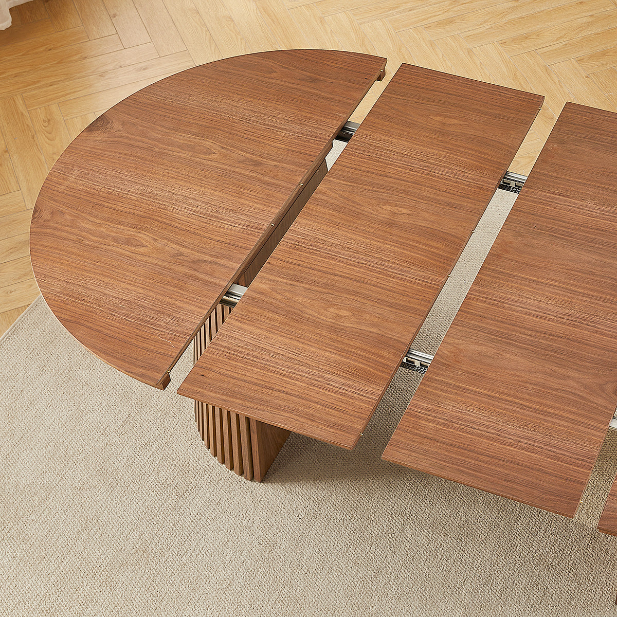 Loma 120-200cm Extending Oval Dining Table Light Walnut