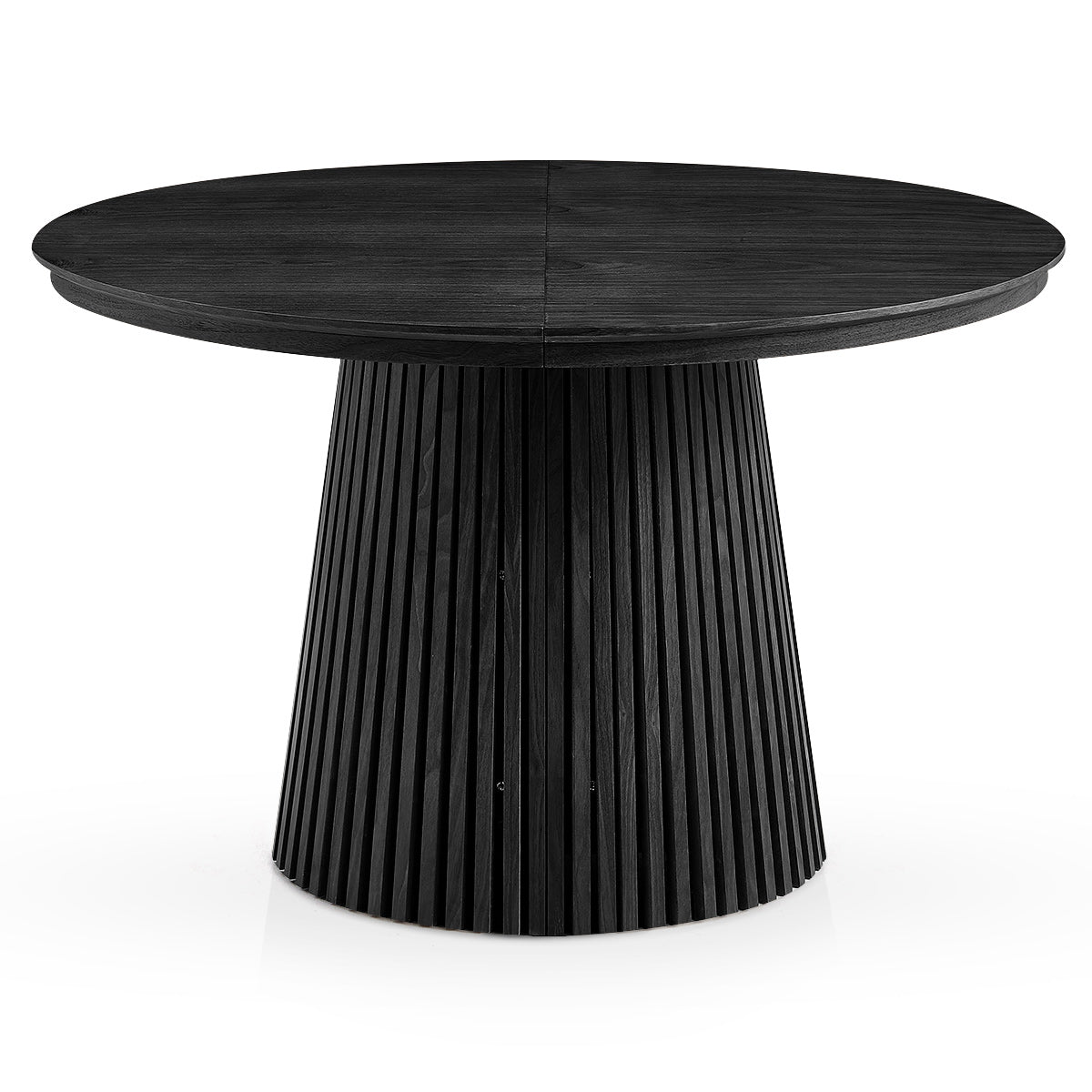 Loma 120-200cm Extending Oval Dining Table Black Wood