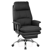 Colmar Black Eco Leather Reclining Office Chair with Footrest