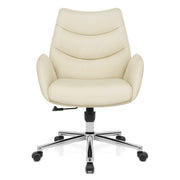 Seville Office Chair Cream Eco Leather