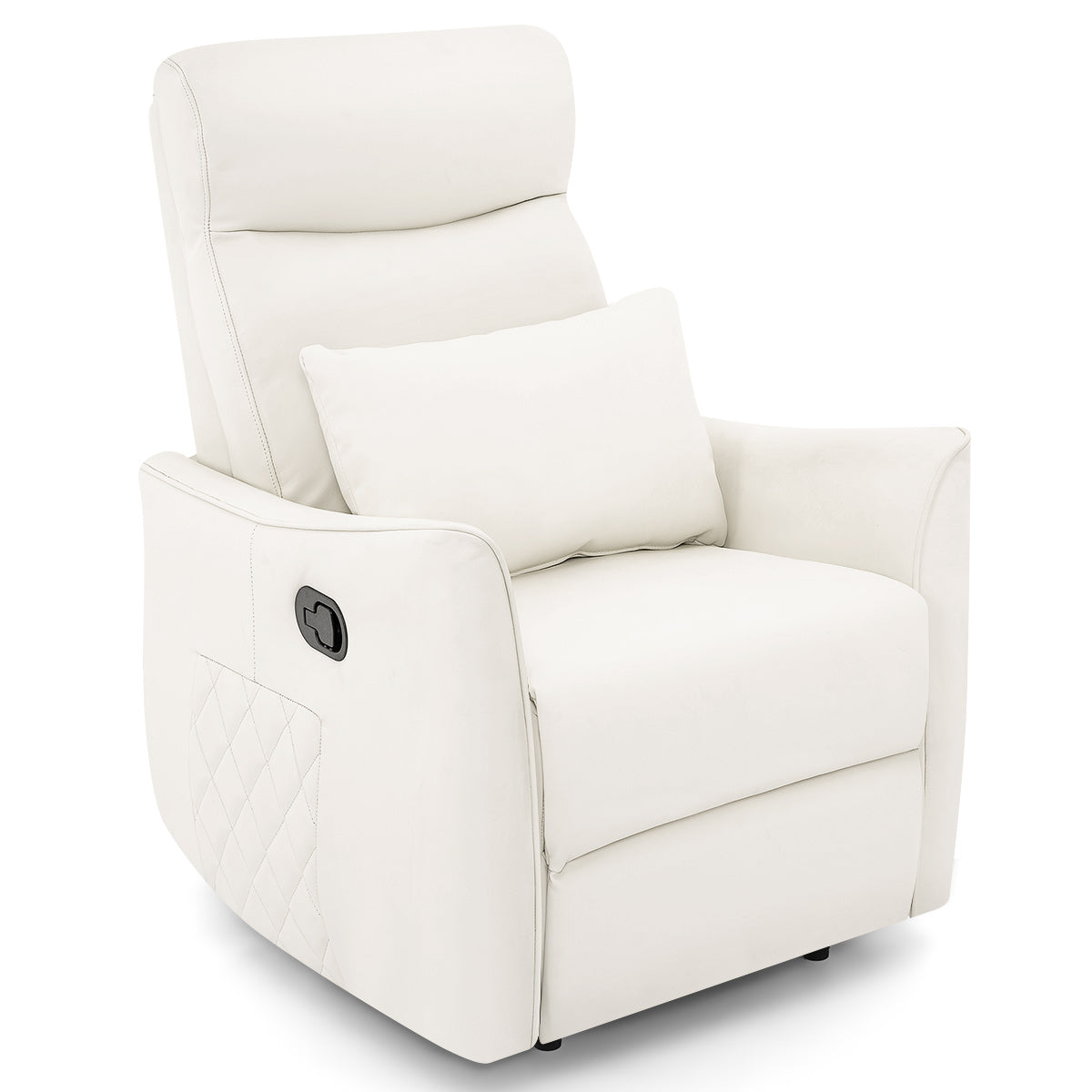 Salisbury Recliner Chair Ivory Real Leather