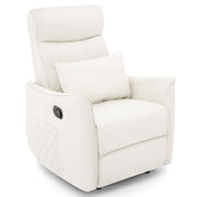 Salisbury Recliner Chair Ivory Real Leather