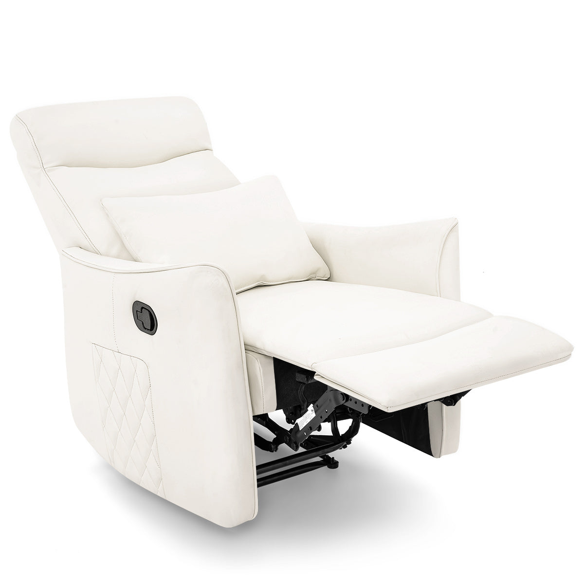 Salisbury Recliner Chair Ivory Real Leather