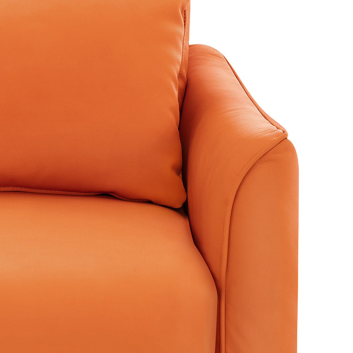 Salisbury Recliner Chair Orange Real Leather