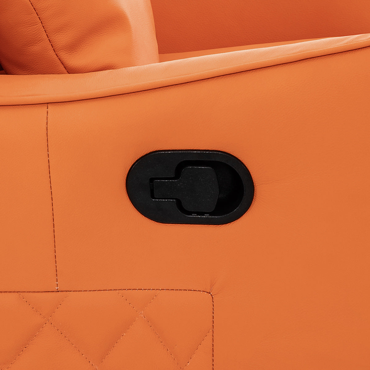 Salisbury Recliner Chair Orange Real Leather