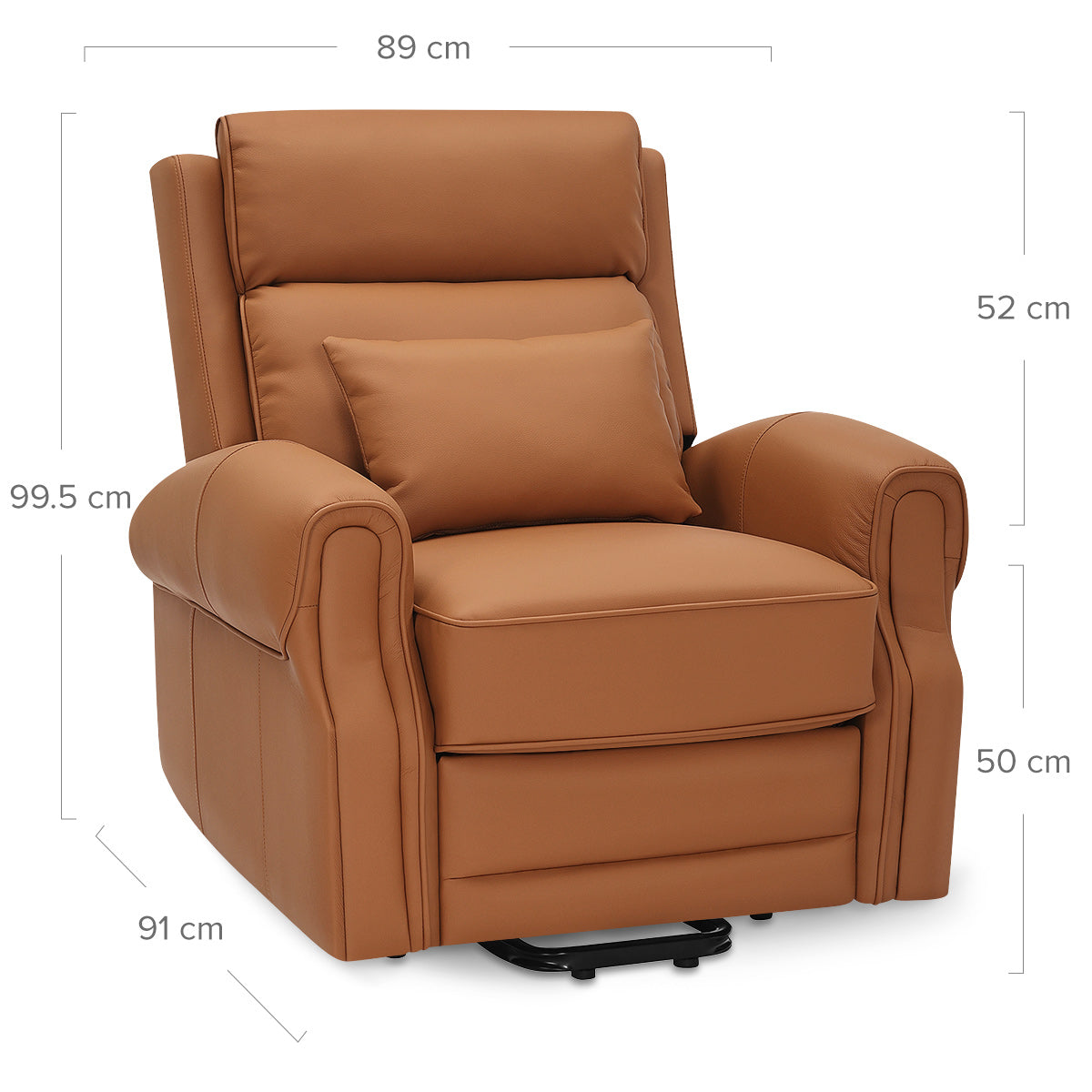 Montgomery Power Riser Recliner Chair Tan Eco Leather