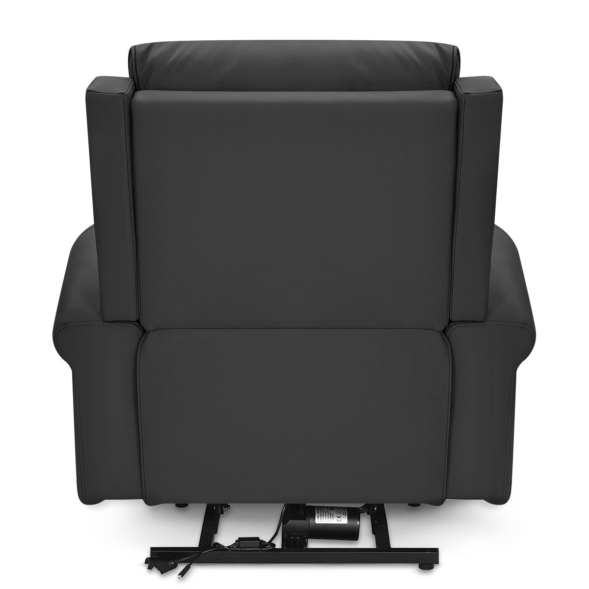 Montgomery Power Riser Recliner Chair Black Eco Leather