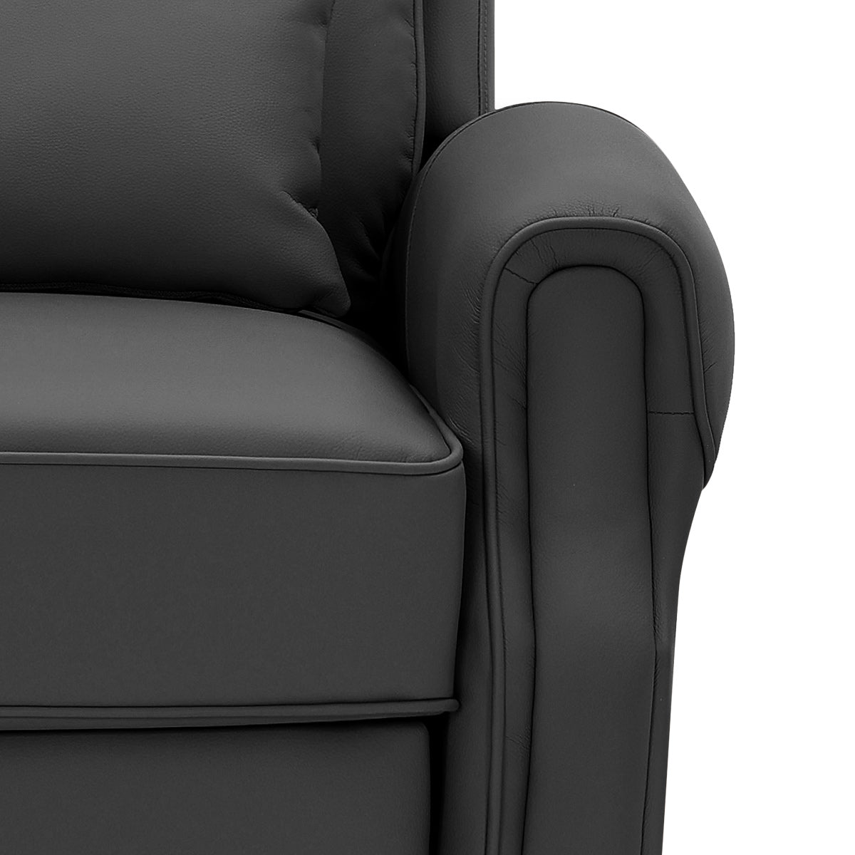 Montgomery Power Riser Recliner Chair Black Eco Leather