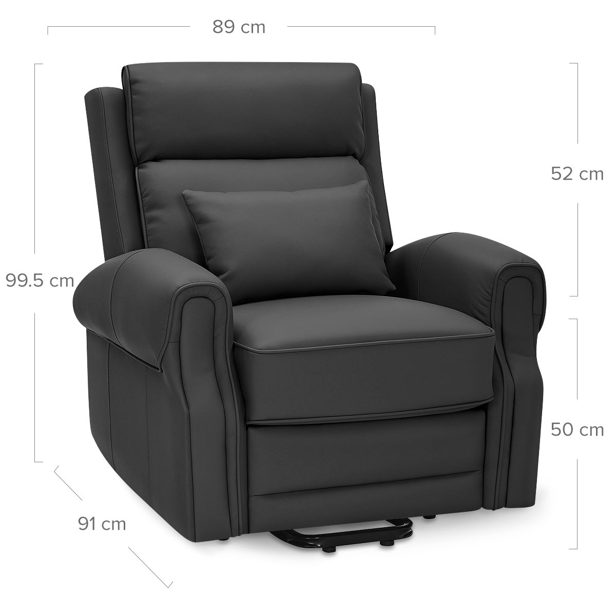 Montgomery Power Riser Recliner Chair Black Eco Leather