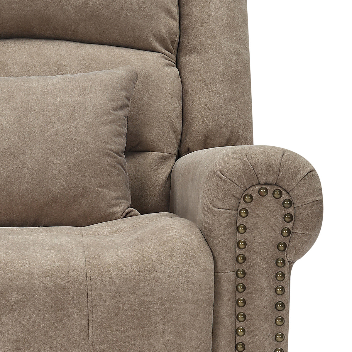 Keats Recliner Chair Taupe Fabric