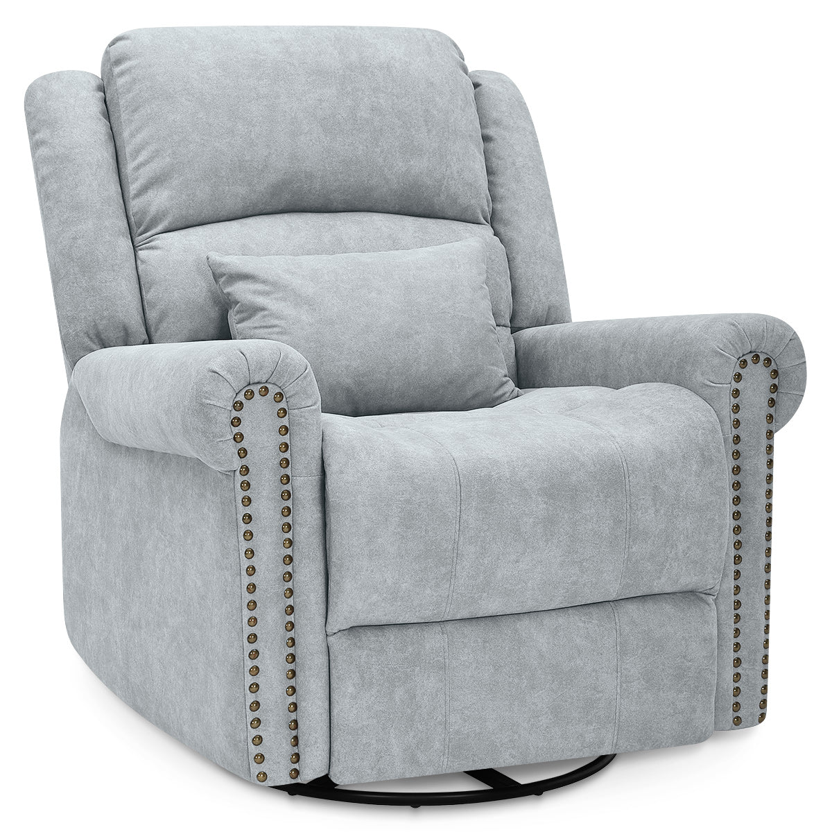 Keats Recliner Chair Grey Fabric