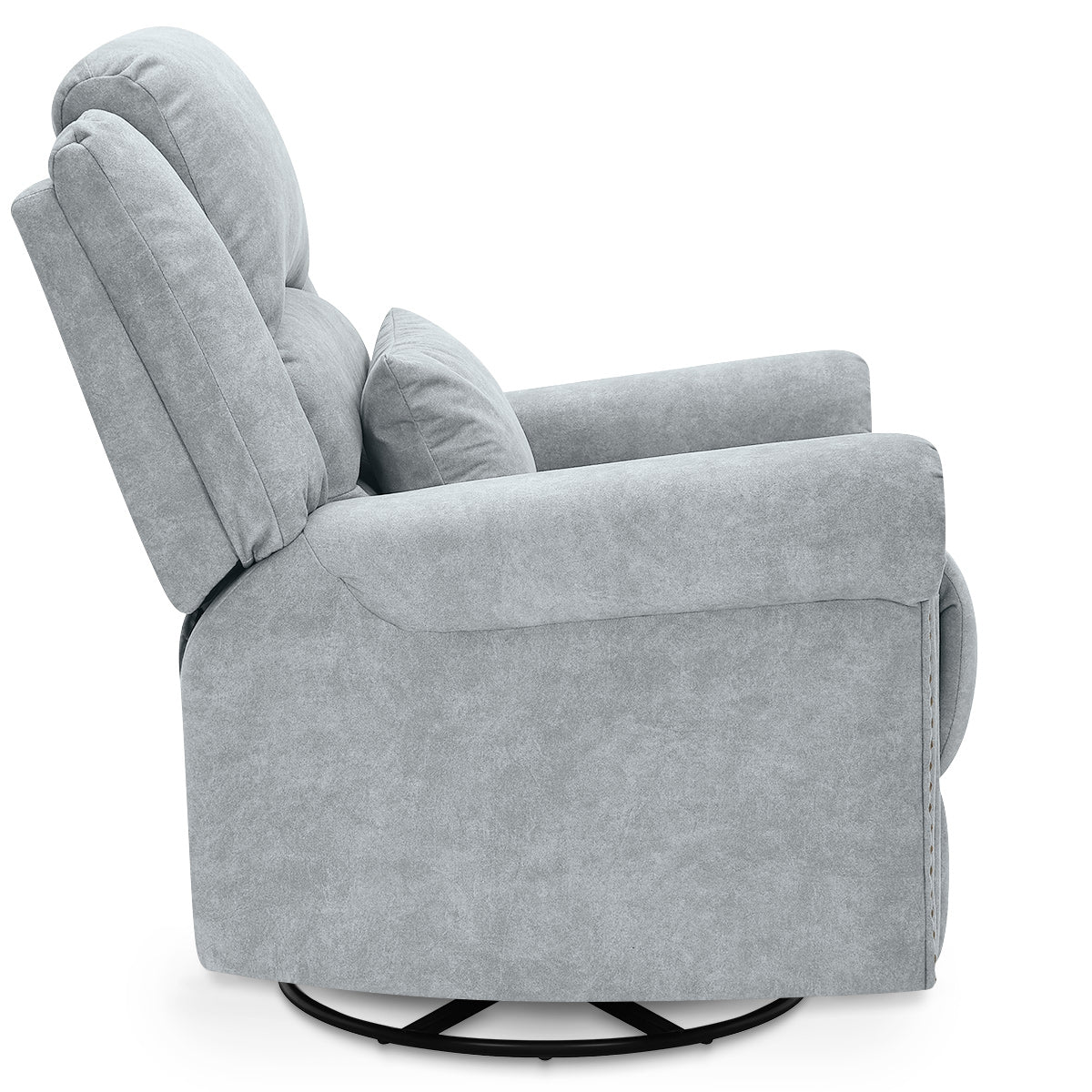 Keats Recliner Chair Grey Fabric