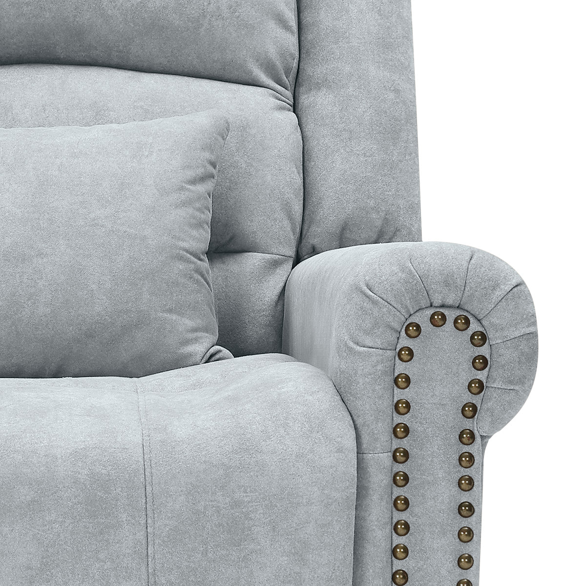 Keats Recliner Chair Grey Fabric