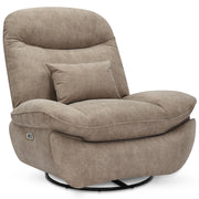 Shelley Power Rocker Recliner Chair Taupe Fabric