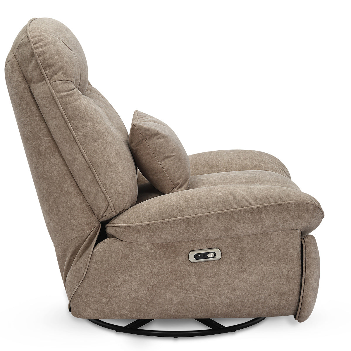 Shelley Power Recliner Chair Taupe Fabric