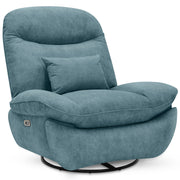 Shelley Power Rocker Recliner Chair Blue Fabric