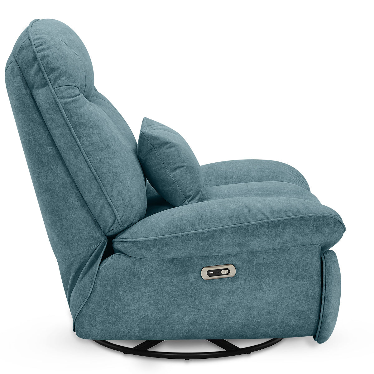 Shelley Power Recliner Chair Blue Fabric