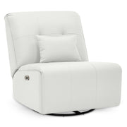Milton Power Recliner Chair White Eco Leather