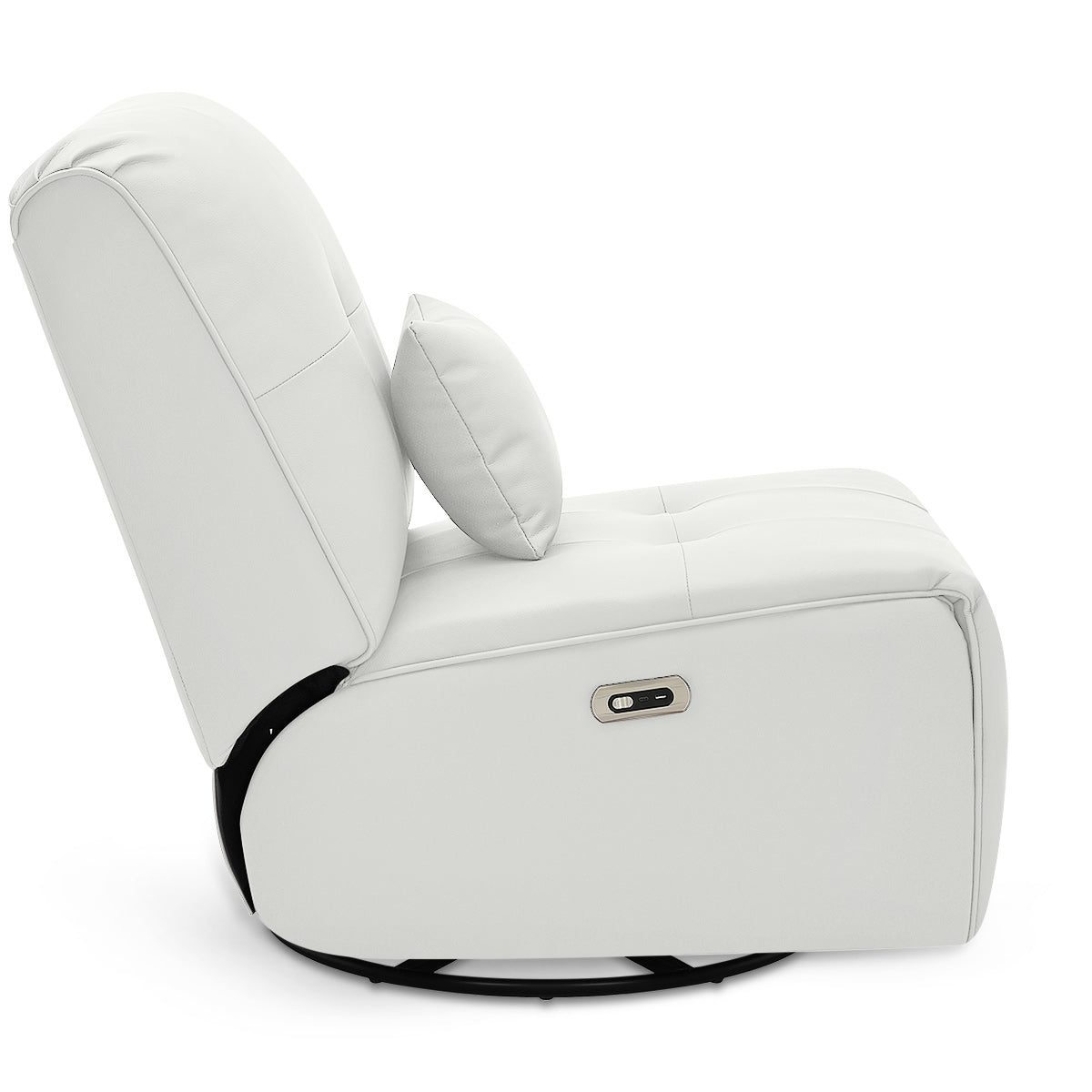 Milton Power Recliner Chair White Eco Leather