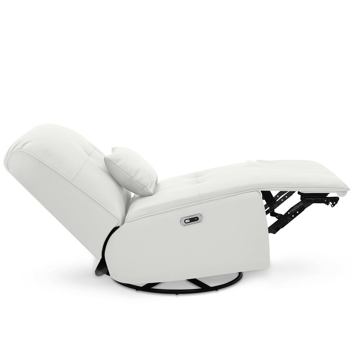 Milton Power Recliner Chair White Eco Leather