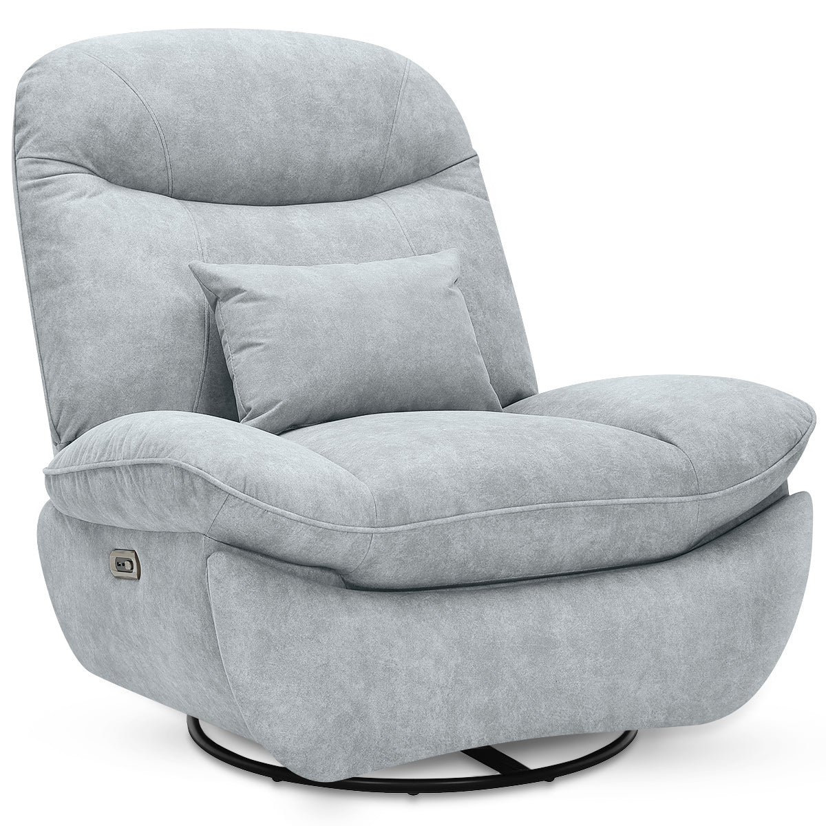 Shelley Power Recliner Chair Grey Fabric
