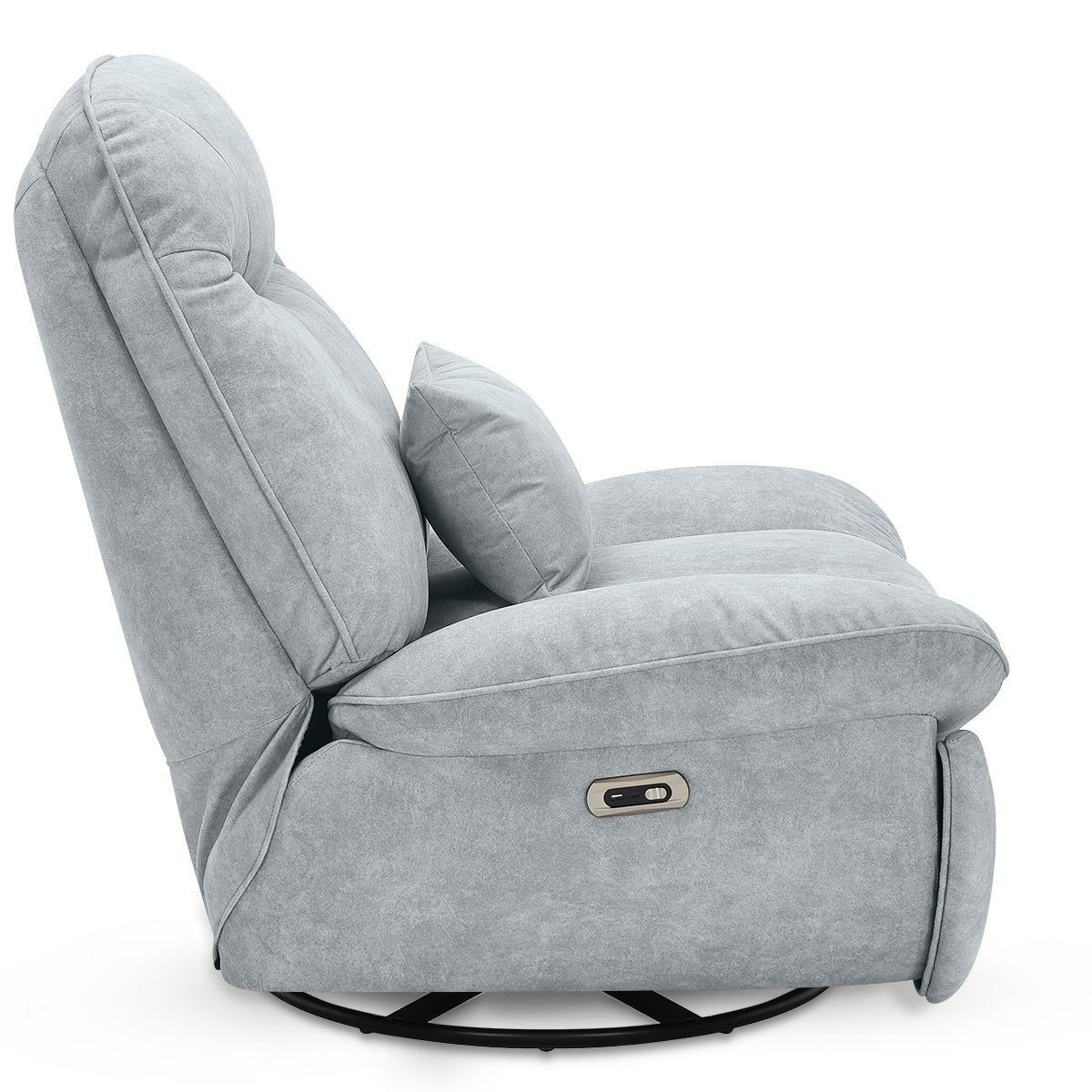 Shelley Power Recliner Chair Grey Fabric