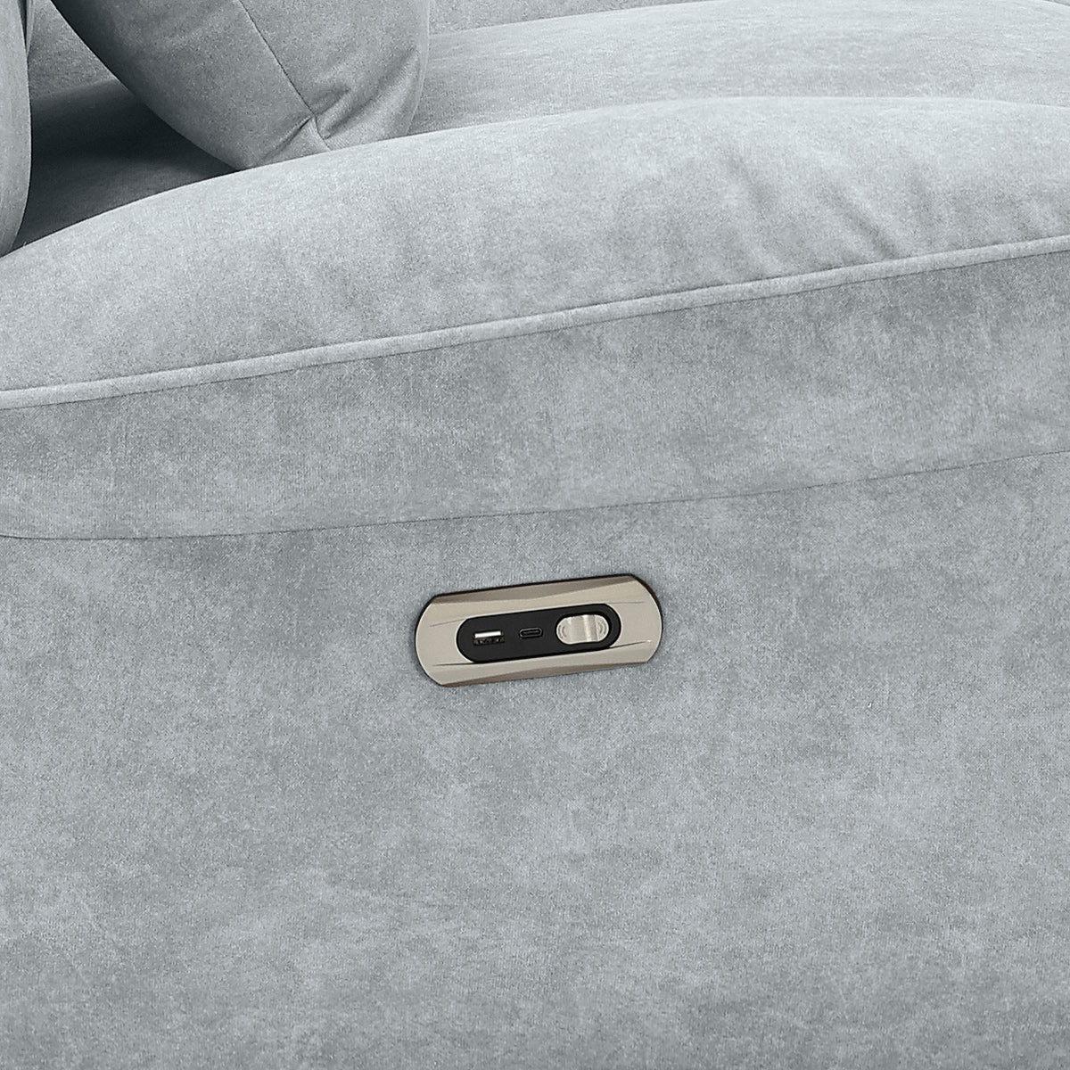 Shelley Power Recliner Chair Grey Fabric