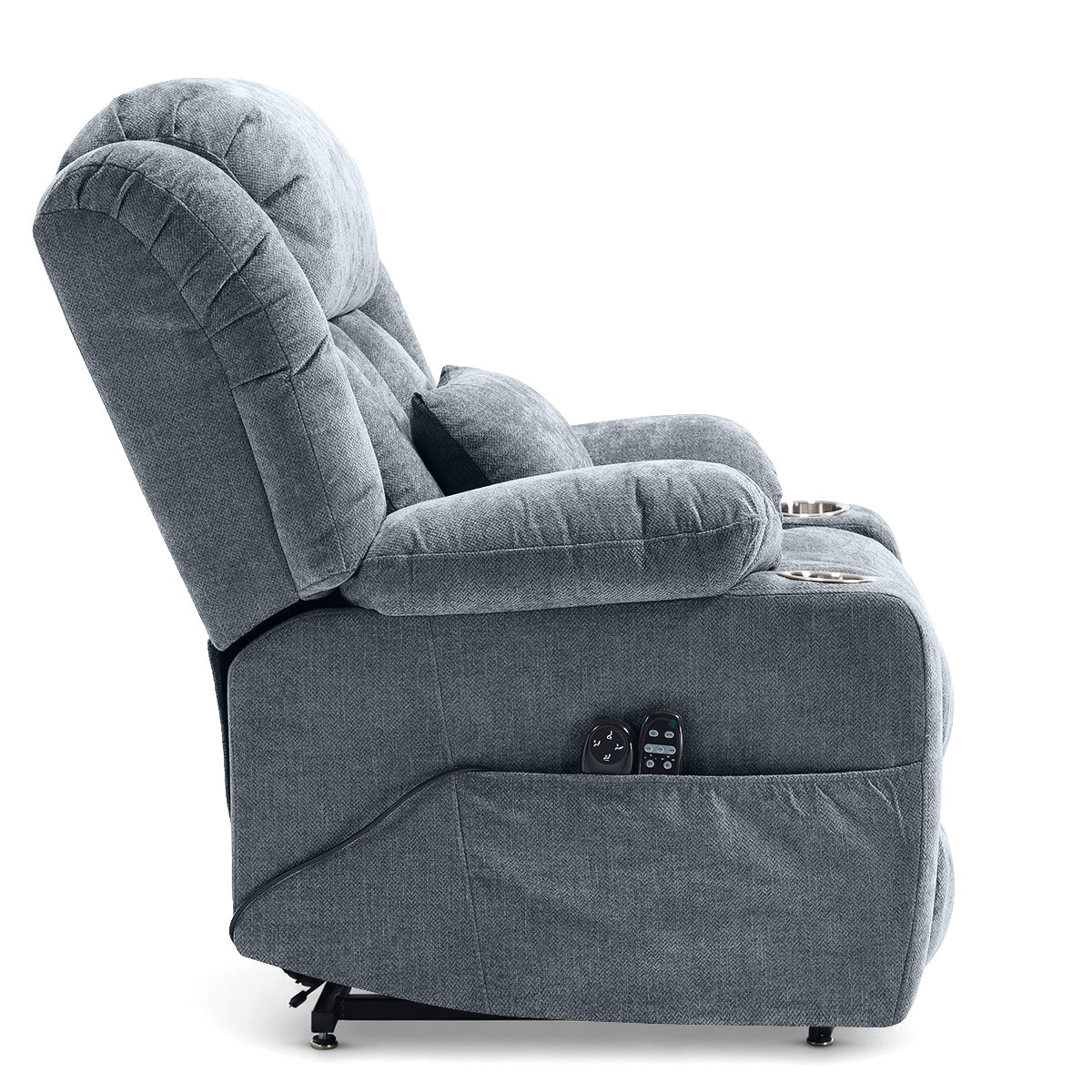 Kendall Riser Recliner Massage Chair Charcoal Fabric