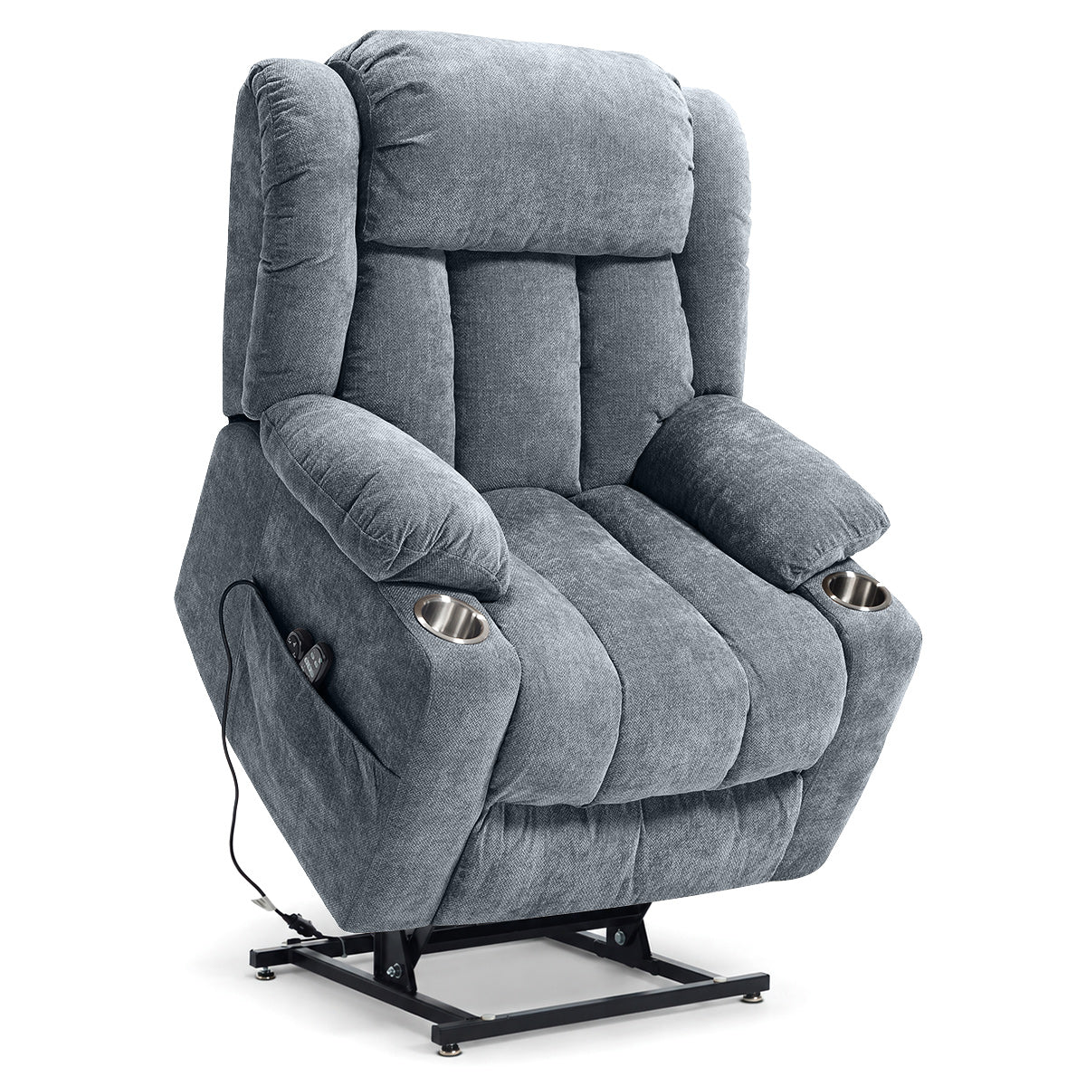 Kendall Riser Recliner Massage Chair Charcoal Fabric
