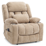 Kendall Riser Recliner Massage Chair Tweed Fabric