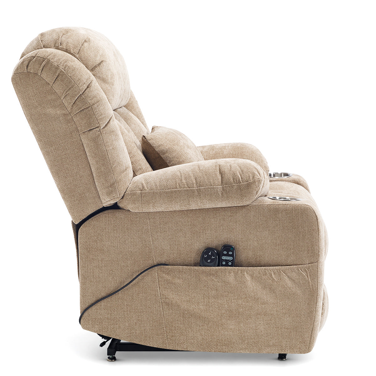 Kendall Riser Recliner Massage Chair Tweed Fabric