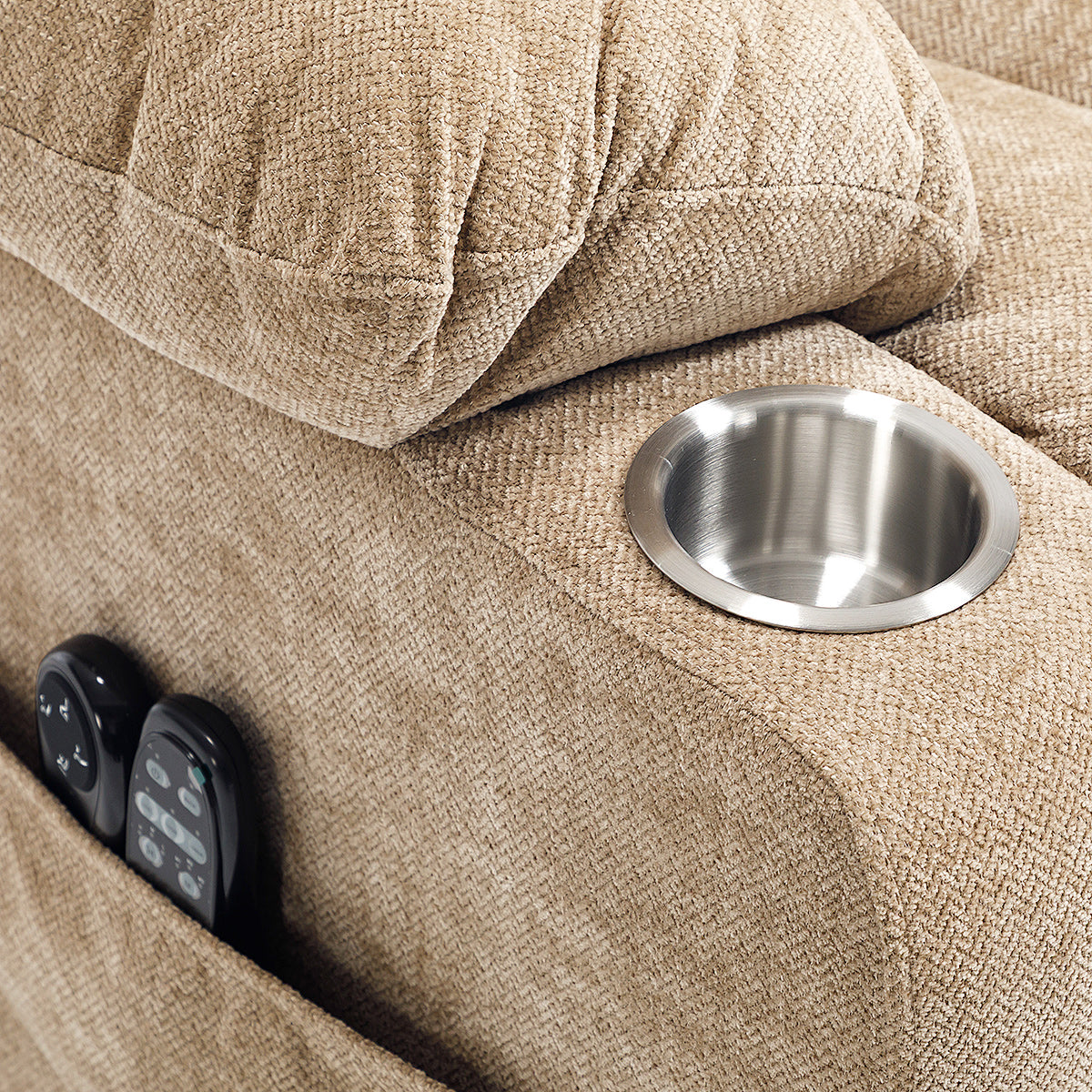 Kendall Riser Recliner Massage Chair Tweed Fabric