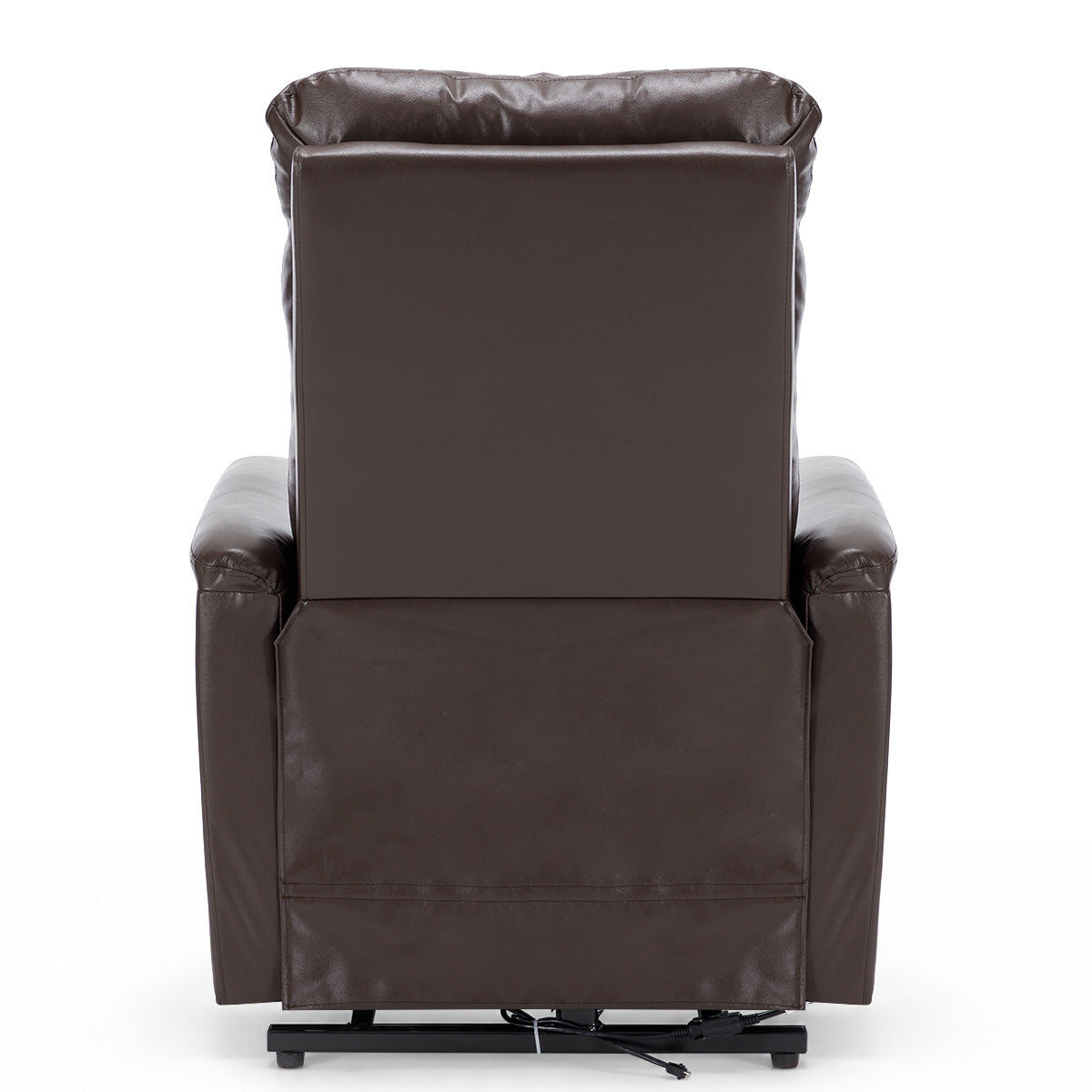 Padstow Brown Real Leather Faced Dual Motor Riser Recliner Chair, Heat & Massage
